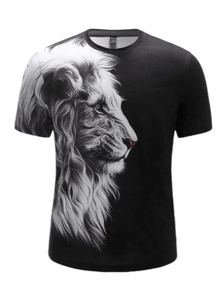 3d Black Lio Tshirt - UD FABRIC - Unique Style Unique Design