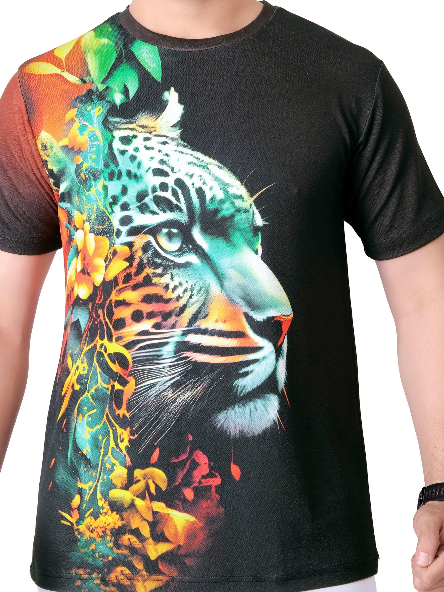 Vintage Animal T Shirt For Men 3D Fierce Leopard Print Tees Summer Short Sleeve Holiday T-Shirts Loose Clothing O-neck Pullover - UD FABRIC - Unique Style Unique Design