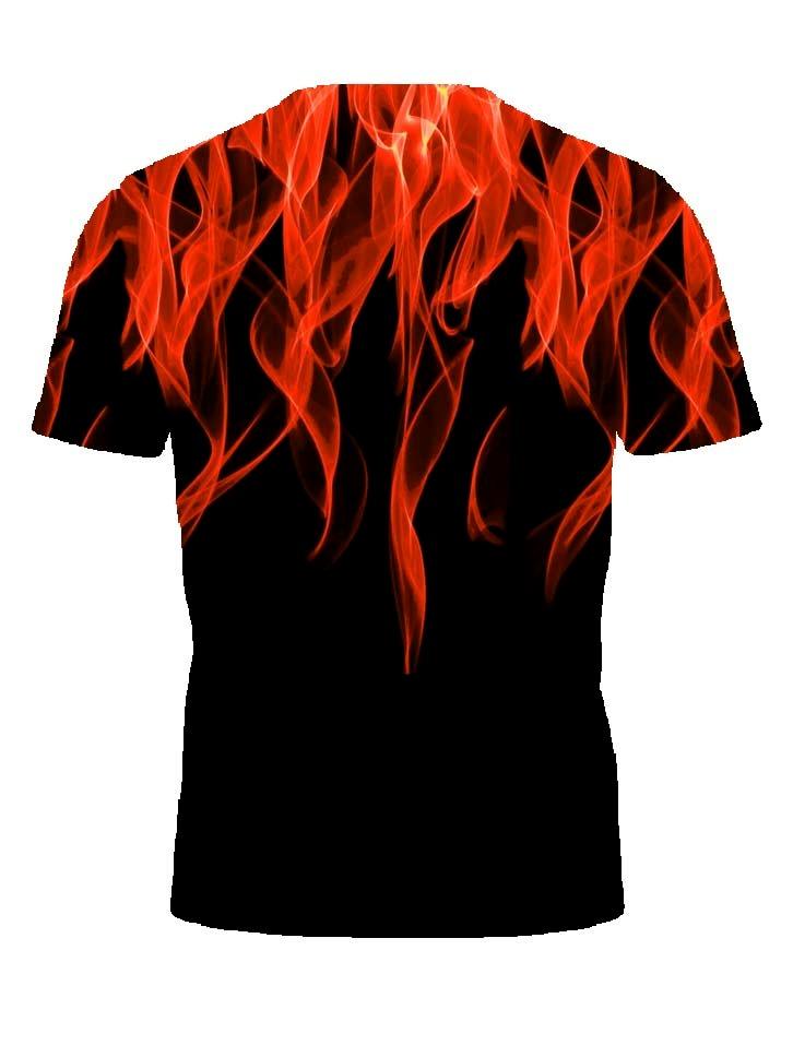 Cool 3D Flame Print T-Shirt Casual Funny Fire Pattern Pullover Unisex Fashion Tops Red - UD FABRIC - Unique Style Unique Design