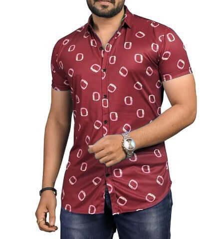 Half Sleeves Shirts for Men - Blue - UD FABRIC - Unique Style Unique Design