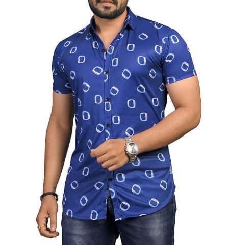 Half Sleeves Shirts for Men - Maroon - UD FABRIC - Your Style our Design