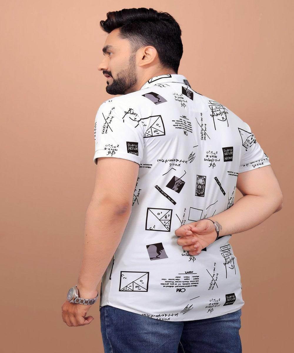 Ud Fabric Stylish Short Sleeve Shirt for Men - White - UD FABRIC - Unique Style Unique Design