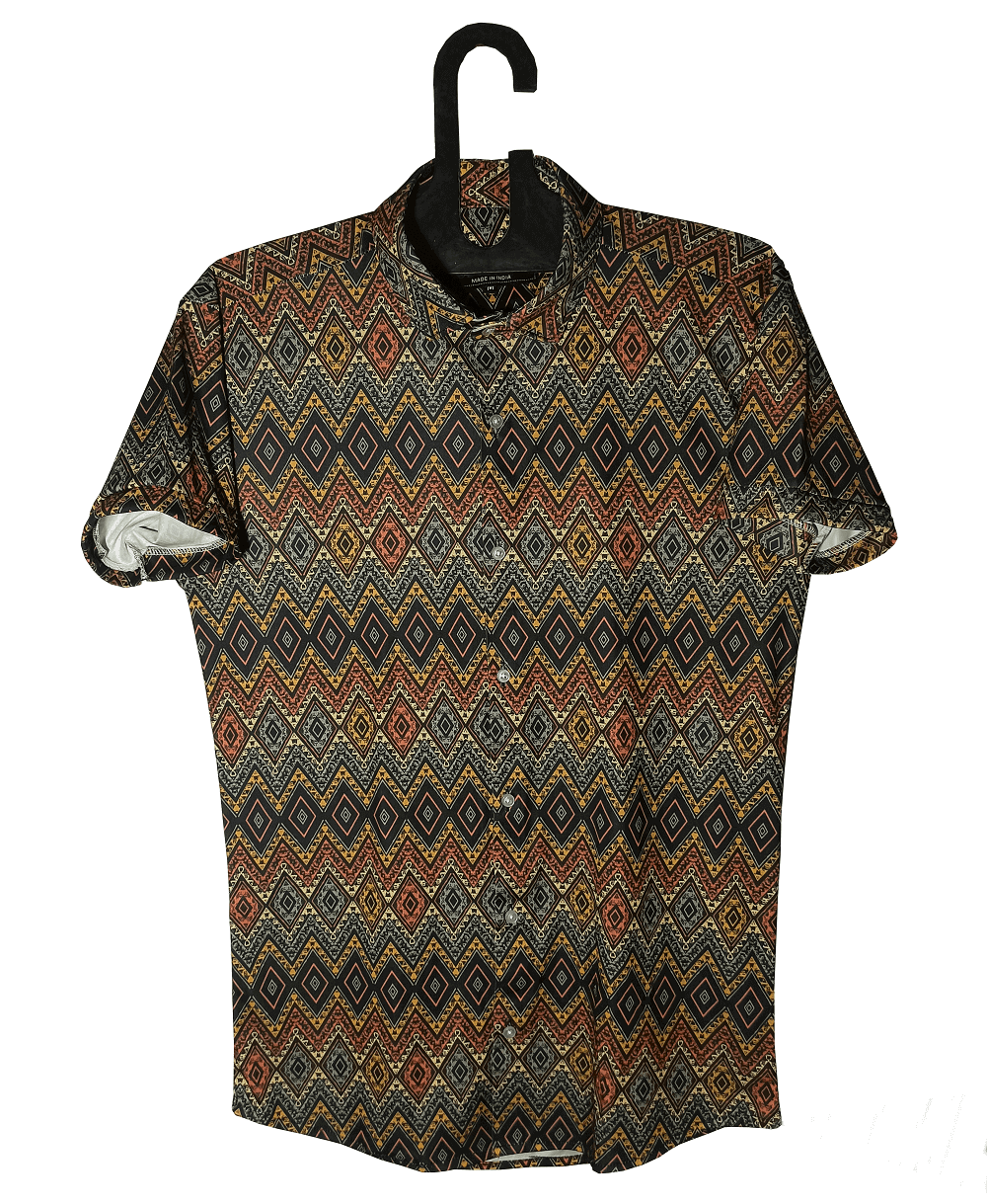 Hawaiian Shirts | Stretch Short Sleeve Printed Shirt for Men -Multicolor -3 - UD FABRIC - Unique Style Unique Design