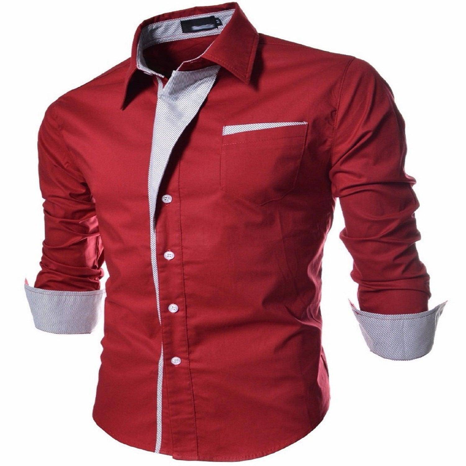 UDFABRIC Party-wear Shirt for Men's - Red - UD FABRIC - Your Style our Design
