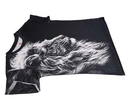Black Lion Face Vintage Animal T Shirt for Men 3D Fierce Leopard Print Tees Summer Short Sleeve Holiday T-Shirts Loose Clothing O-neck Pullover - UD FABRIC - Unique Style Unique Design