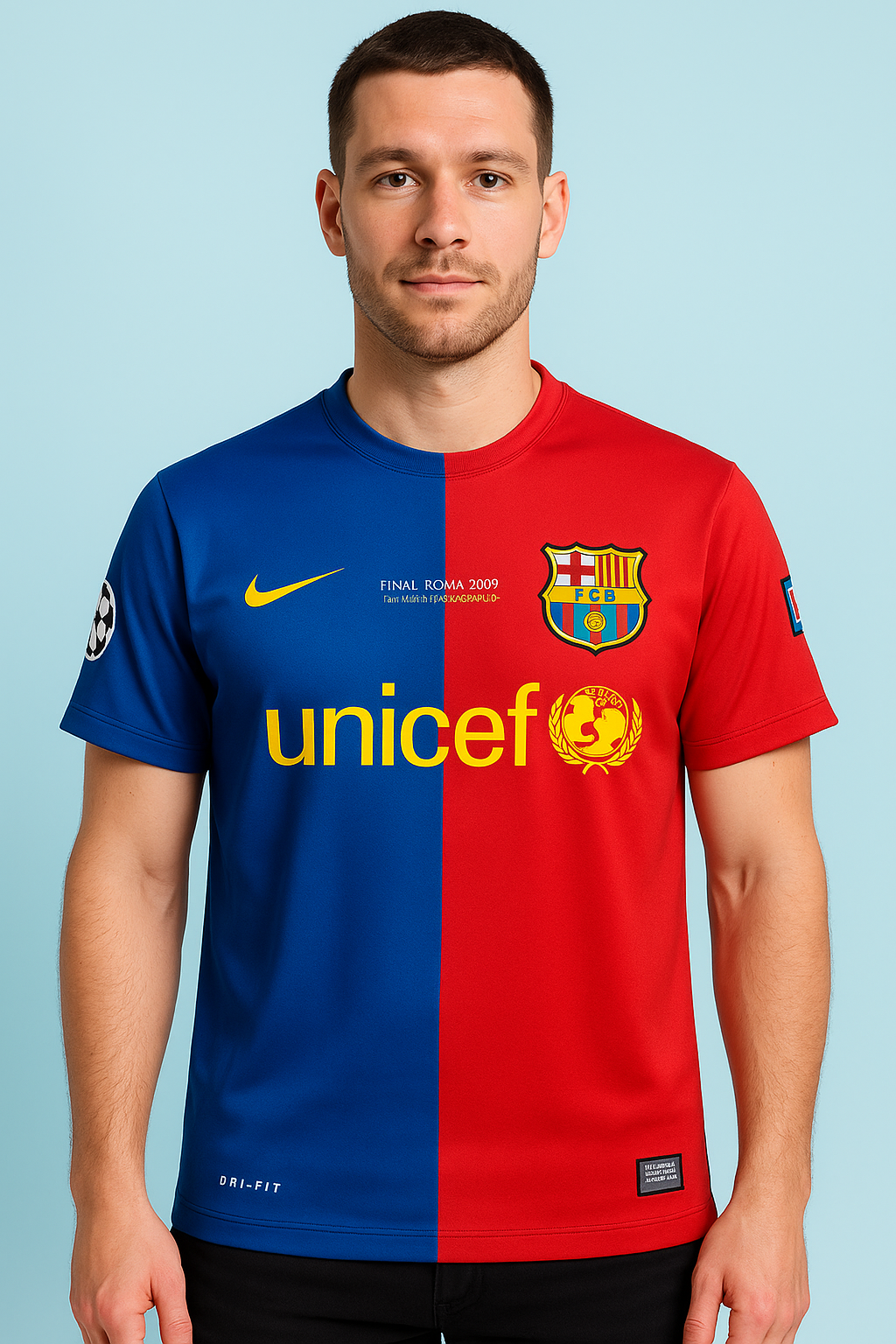 FC Barcelona 2009 Champions League Final Jersey | Iconic Retro Football Shirt | T- shirt | cricket T- shirt | FC Barcelona 2009 jersey | Barcelona Champions League final shirt