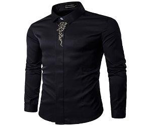 Men's Black Party Wear Shirts - UD FABRIC - UD FABRIC - Your Style our Design