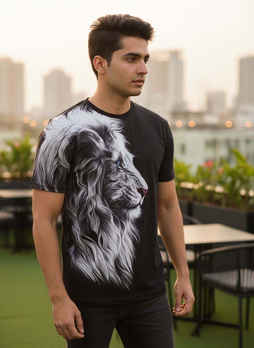 3d Black Lio Tshirt