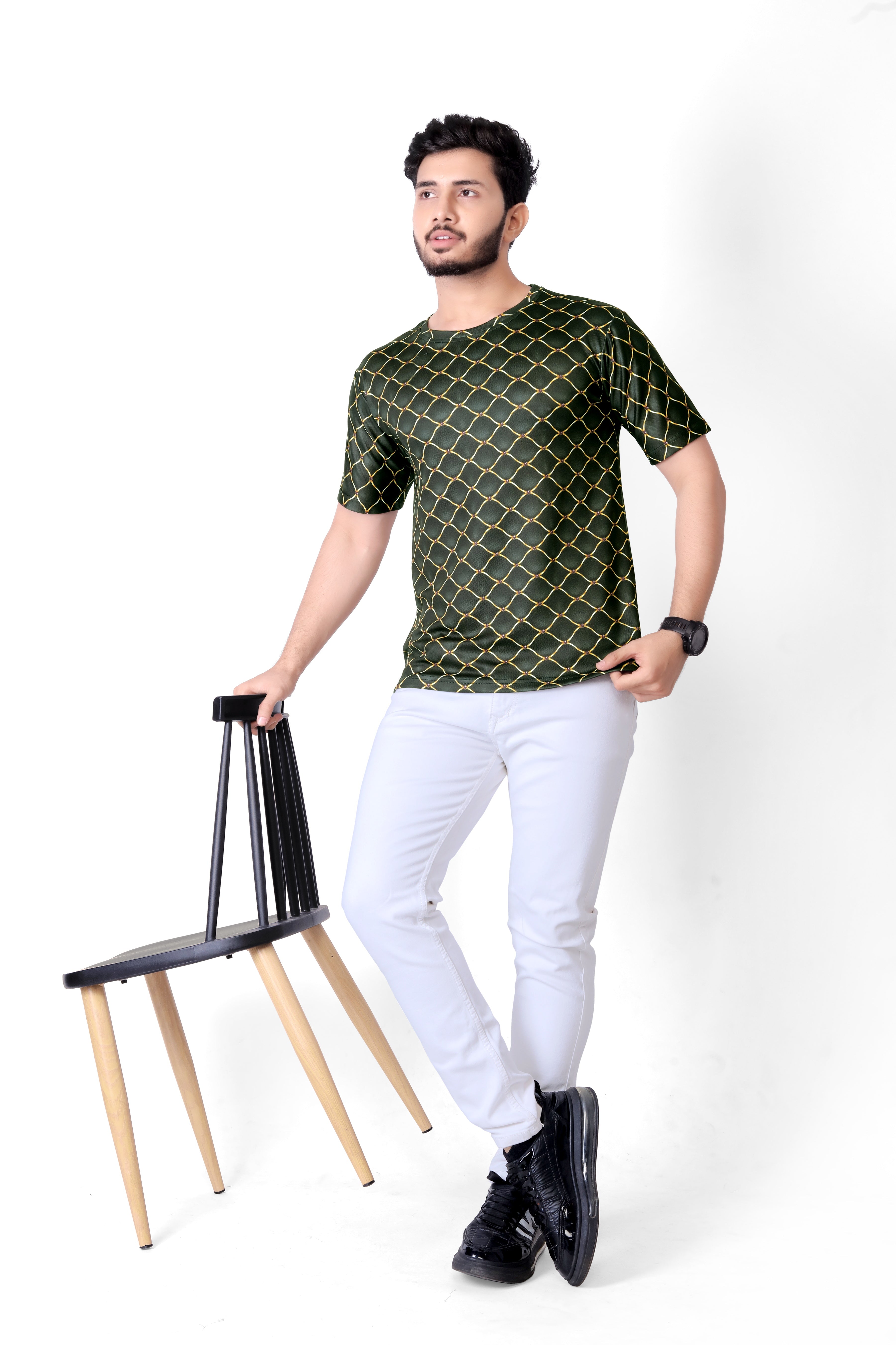 UD FABRIC Vintage T Shirt for Men/Summer Short Sleeve Holiday T-Shirts Loose Clothing O-Neck Pullover/Lion Printed Attractive T Shirt - UD FABRIC - Your Style our Design