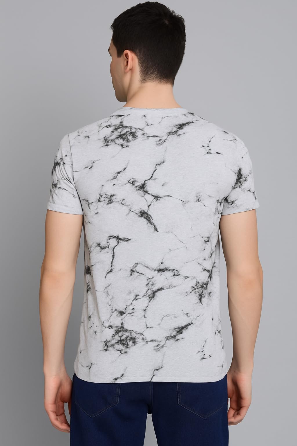 PACK 2 Men's Printed T-Shirt | Trendy Graphic Print T-Shirts for Men ( Galaxy -Grey