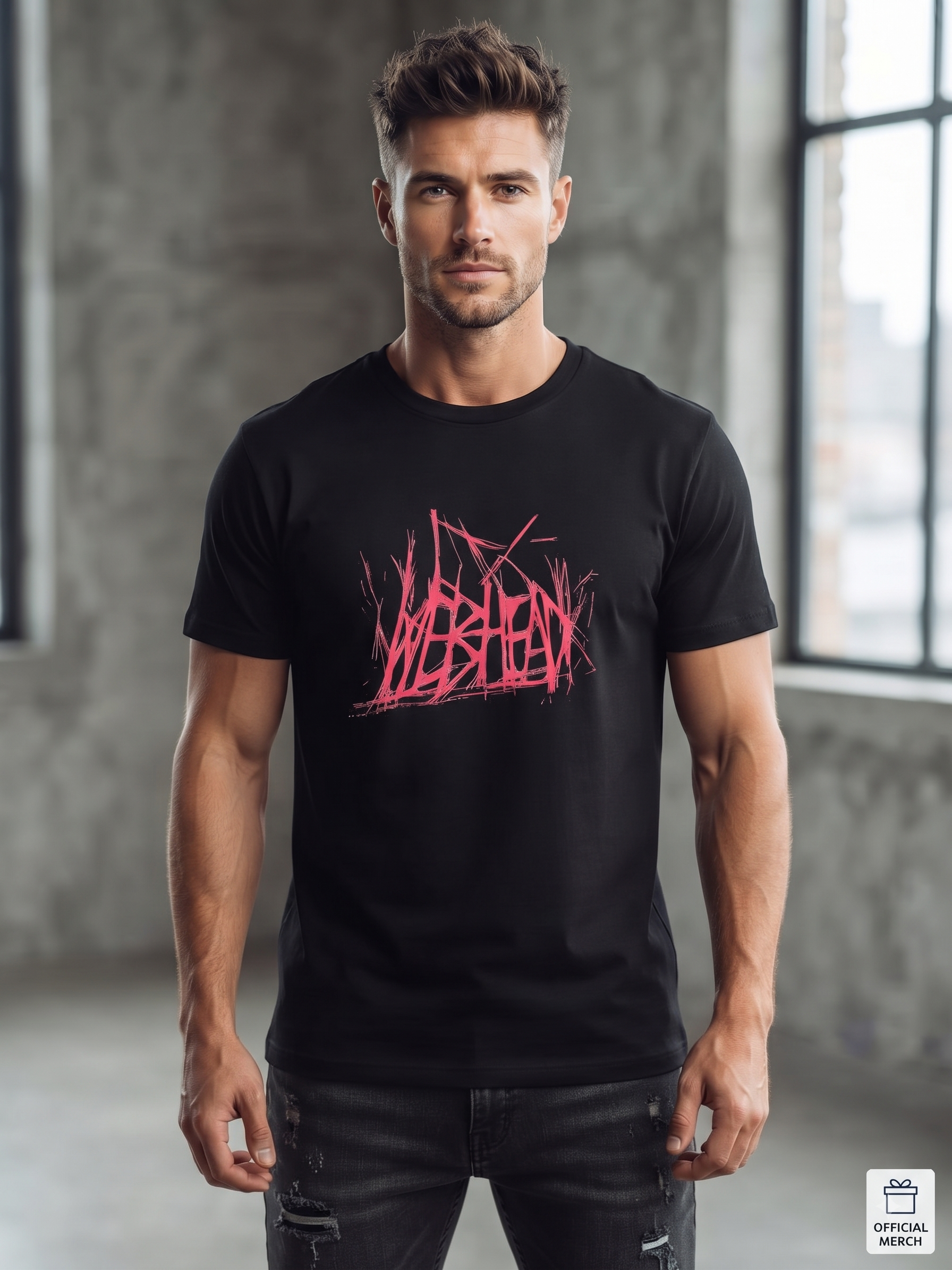 Men's Pink Graffiti Spider Graphic Printed T-Shirt | Black Streetwear Tee