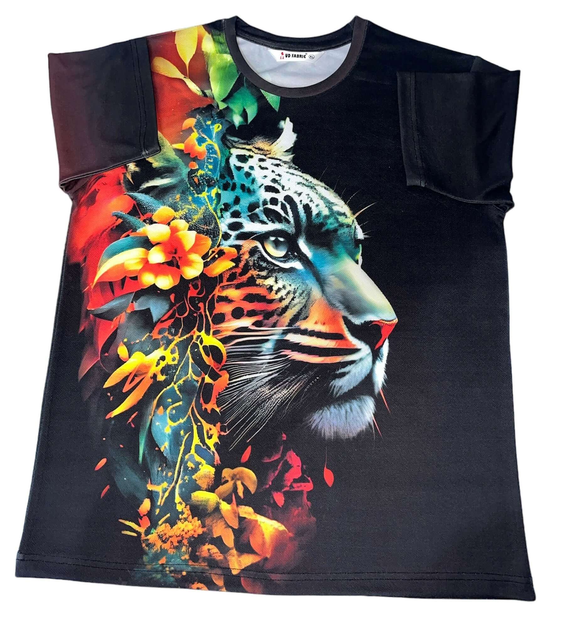 Vintage Animal T Shirt For Men 3D Fierce Leopard Print Tees Summer Short Sleeve Holiday T-Shirts Loose Clothing O-neck Pullover