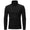 Black high-neck poly cotton full-sleeve turtle neck t-shirt for men.