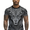 Men's T-shirt featuring a striking lion optical illusion.