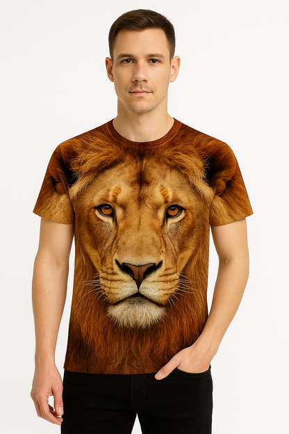 Roaring Lion 3D Mens Tee