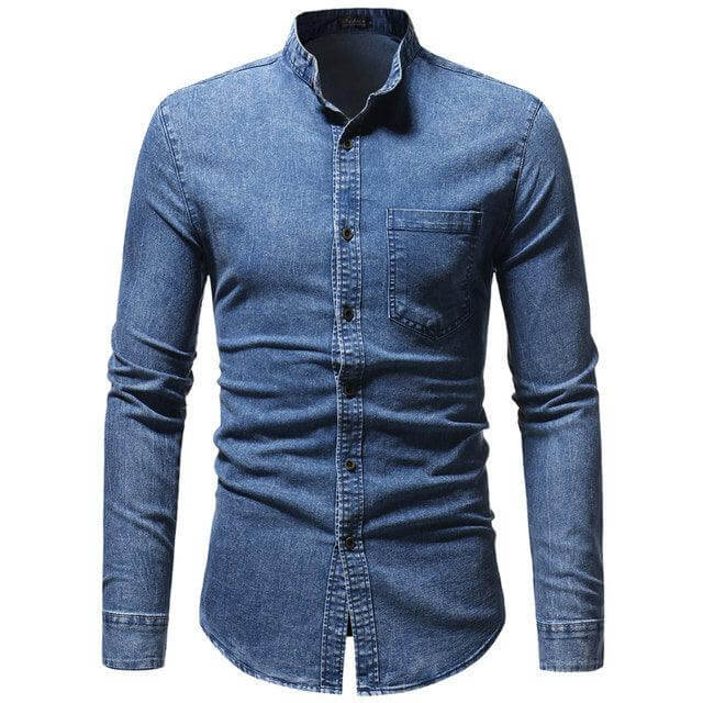 UD FABRIC Denim Casual Shirt for Men's - Black - UD FABRIC - Your Style our Design