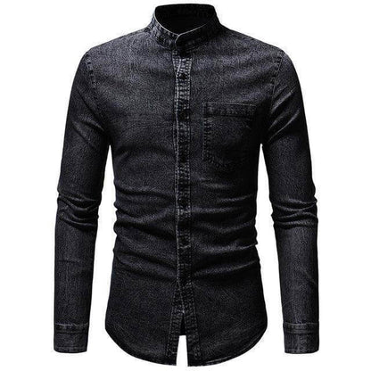 UD FABRIC Denim Casual Shirt for Men's - Black - UD FABRIC - Your Style our Design