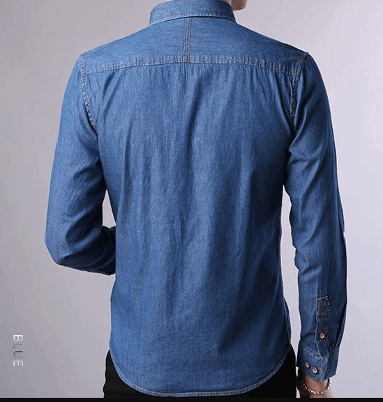 Sky Denim Casual Shirt for Men's - UD FABRIC - Your Style our Design