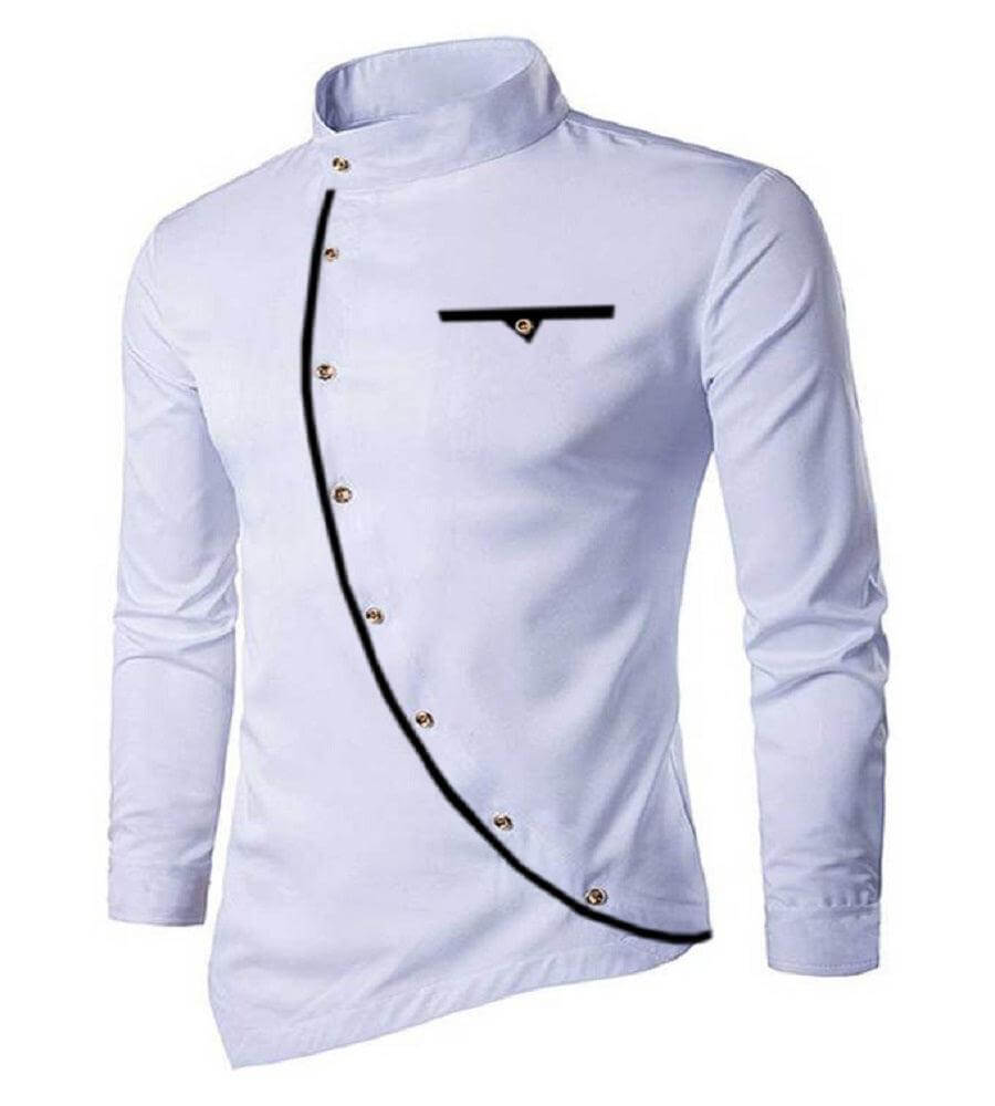 UDFABRIC Men’s Cotton Curve Full Sleeve Slim Fit Kurta -White - UD FABRIC - Your Style our Design