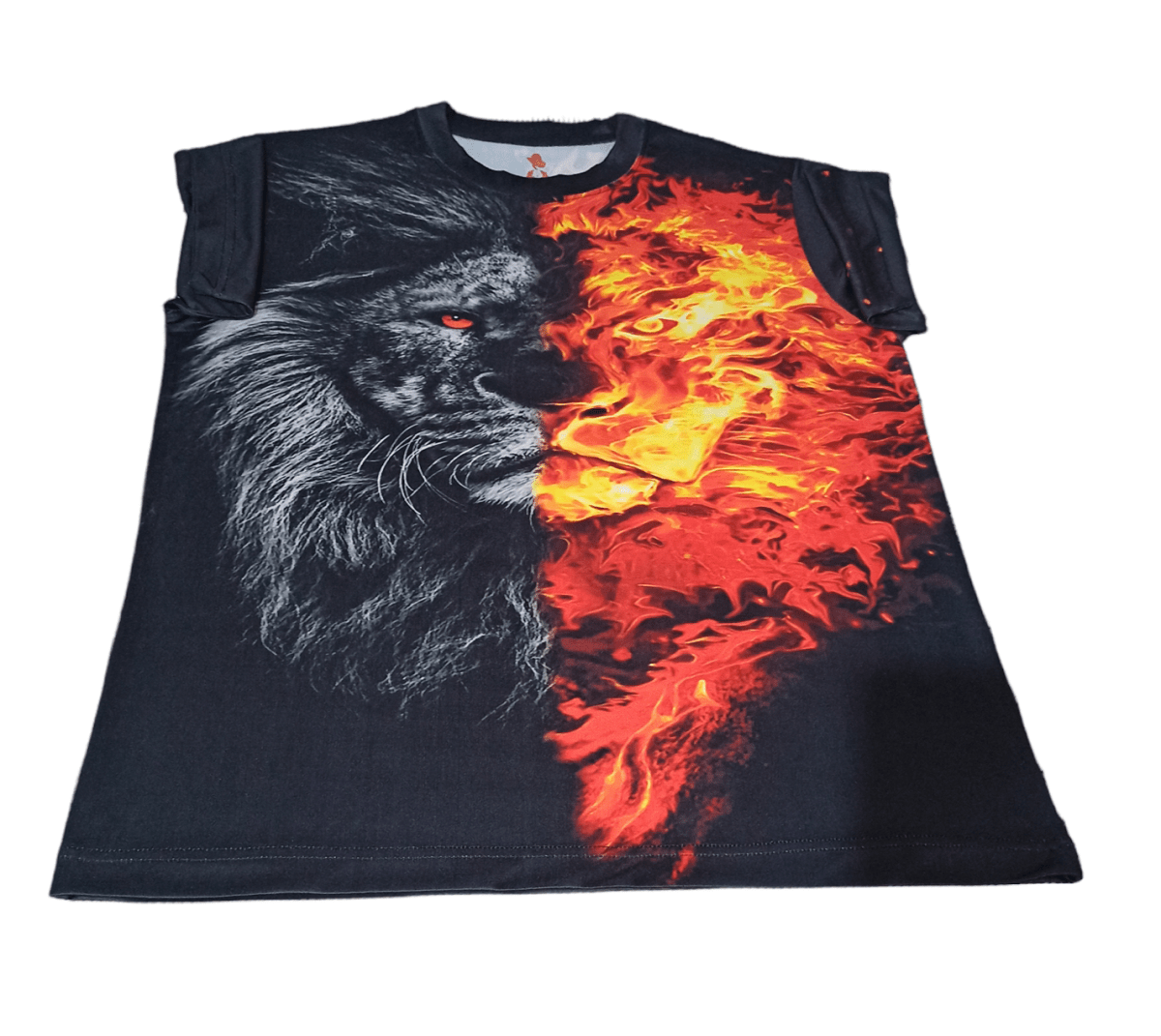 3D Animal Fire Lion Print T shirt - UD FABRIC - Your Style our Design