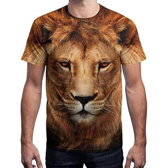 3D Lion Tshirt For Men - UD FABRIC - Your Style our Design