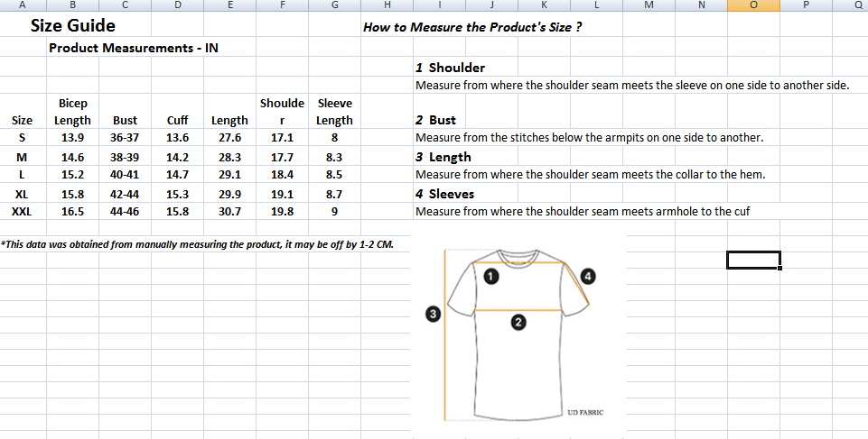 Shirt Measurements Guide - Temu