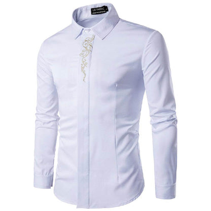 UD FABRIC Men Casual Slim Fit Shirt - White - UD FABRIC - Your Style our Design