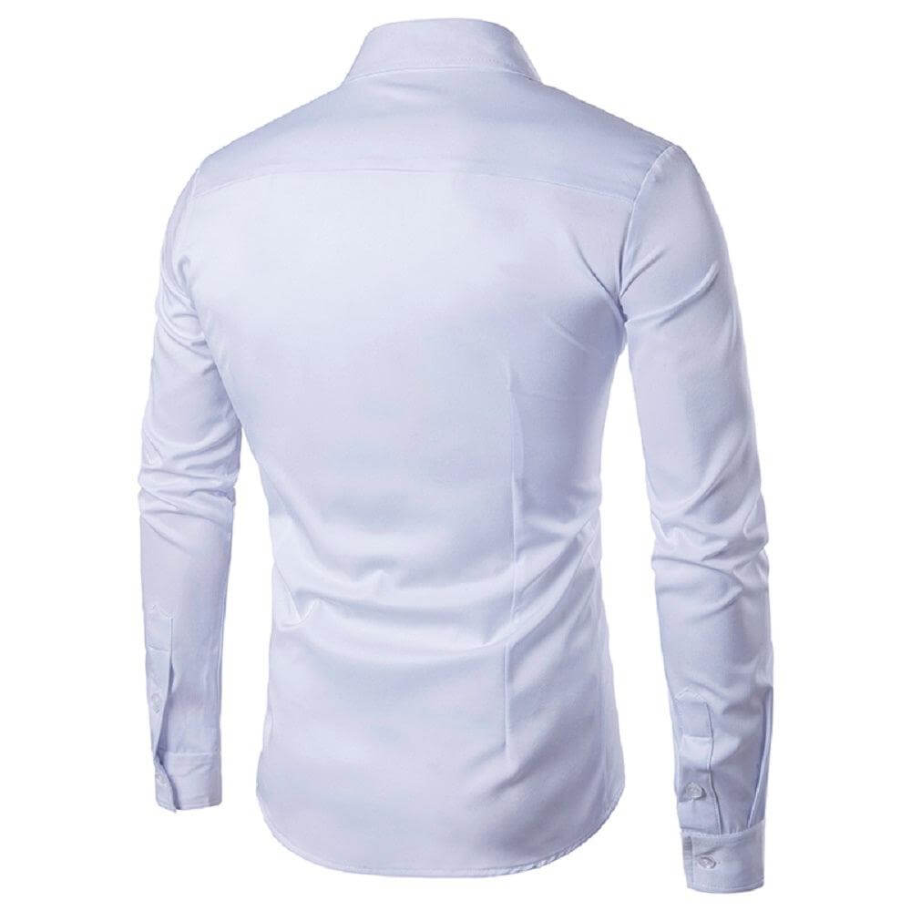 UD FABRIC Men Casual Slim Fit Shirt - White - UD FABRIC - Your Style our Design