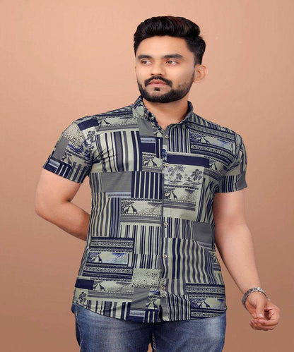 Ud Fabric Stylish Short Sleeve Shirt for Men - Black - UD FABRIC - Your Style our Design