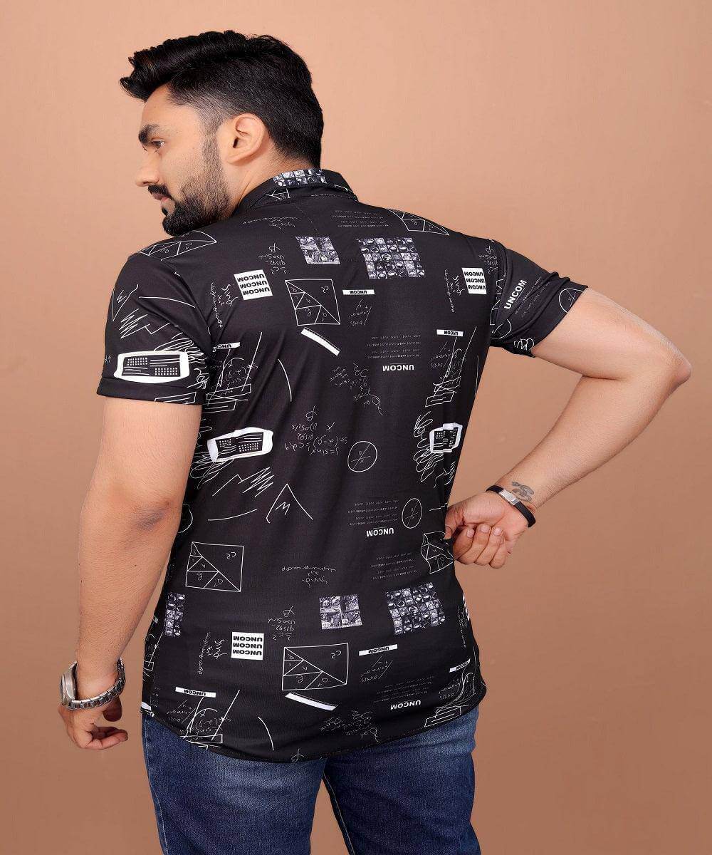 Ud Fabric Stylish Short Sleeve Shirt for Men - Black - UD FABRIC - Your Style our Design