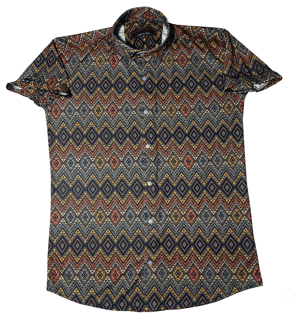 Hawaiian Shirts | Stretch Short Sleeve Printed Shirt for Men -Multicolor -3 - UD FABRIC - Unique Style Unique Design
