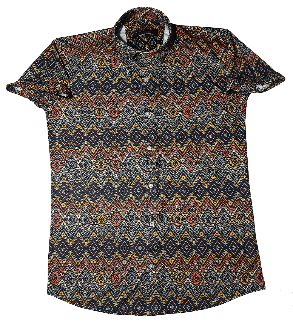 Hawaiian Shirts | Stretch Short Sleeve Printed Shirt for Men -Multicolor -3 - UD FABRIC - Your Style our Design