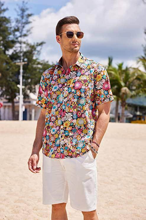 Men's Hawaii Shirt Funky Casual Short Sleeves Vacation Style Hawaiian Shirts - UD FABRIC - Your Style our Design