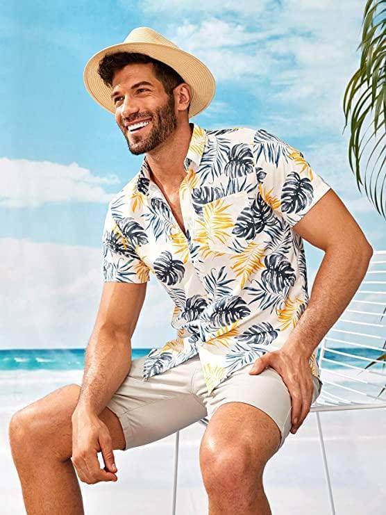 Men's Hawaii Shirt Funky Casual Short Sleeves Vacation Style Hawaiian Shirts - UD FABRIC - Your Style our Design