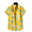 Yellow Casual Lycra Floral Printed Shirt for Men - UD FABRIC - Your Style our Design