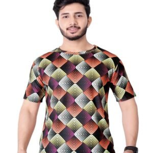 UD FABRIC Vintage T Shirt for Men/Summer Short Sleeve Holiday T-Shirts Loose Clothing O-Neck Pullover/Lion Printed Attractive T Shirt
