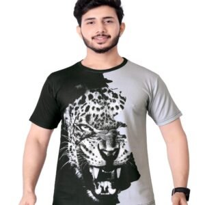 T-shirt Men 3D Leopard Print Tee - Leopard Print Tshirt For Men