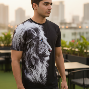 3d Black Lio Tshirt