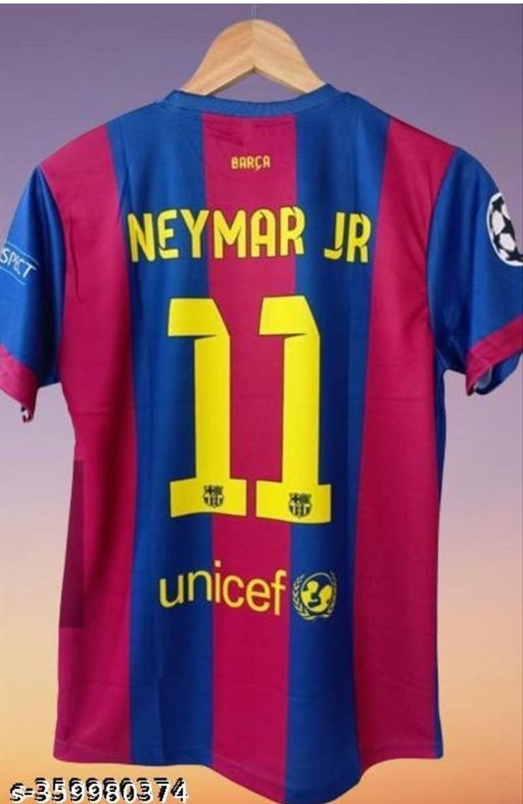 Neymar Jr 11 Barcelona Retro Football Jersey for Men | Premium Half Sleeve Soccer Fan T-Shirt