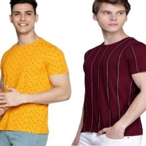 Pack of - 2 Men Short Sleeve Printed T-Shirt
